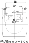 CSB III形－Ｇ図面 呼び径500～600